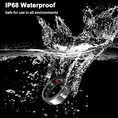 FEIKIT Smart Ring, Fitness Ring Health Tracker for Men/Women, Sleep Tracker Wearable, Fitness Tracker, Heart Rate, Blood Oxygen with Free Subscription, Support 6-7 Days Battery Life (Black, 11)