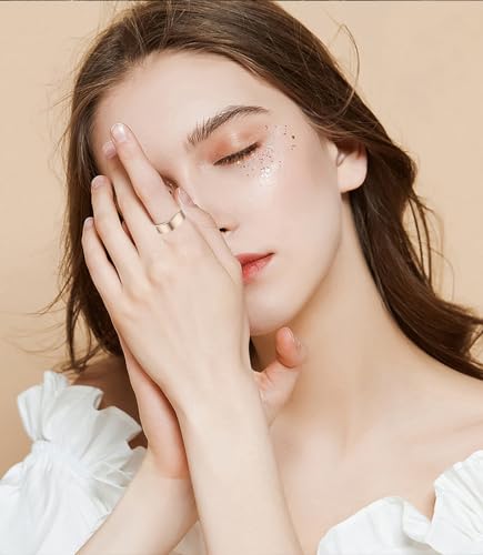 Jojovenusmall Smart Ring Health Tracker,Anillo Inteligente para Hombre,Health Rings for Women & Men,Long Lasting Batteries Sleep Ring (Gold, 11#)