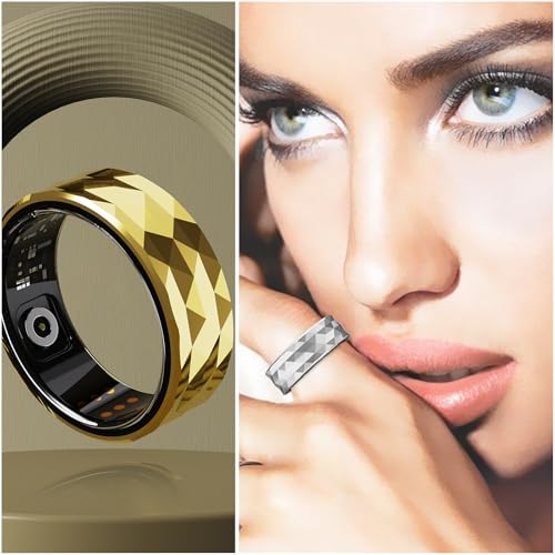 Smart Ring, Activity & Fitness Tracker Ring for Women/Men, No APP Subscription, Fitness Tracking Smart Ring with Calories/Heart Rate/Blood Oxygen/Sleep Monitoring, IP68 Waterproof-9#, Black