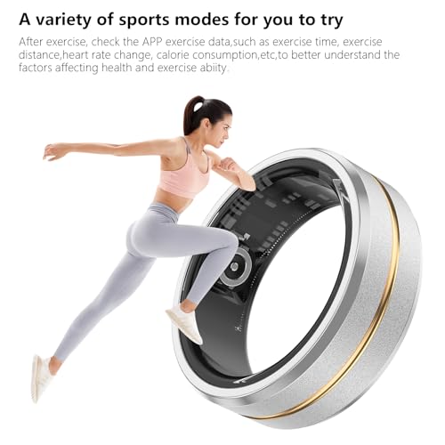 Tulbeys Smart Rings for Men & Women, Fitness Tracker Health Monitor Ring, Wearable Sleep Tracking ring, Step Counter, Blood Oxygen, Heart Rate, Calories Burned, IP68 Waterproof Smart Ring (US 7)