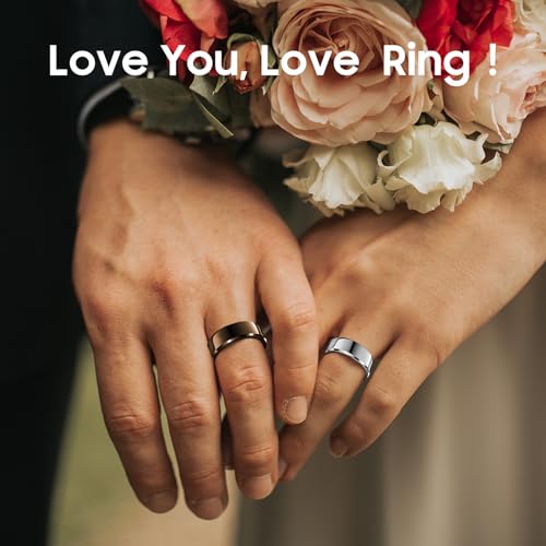 BUDAOLIU Smart Ring, Wearable Fitness Ring Health Tracker, Sleep Tracking, Heart Rate Fitness Tracker, 5-7 Days Battery Life (Black, 10#)