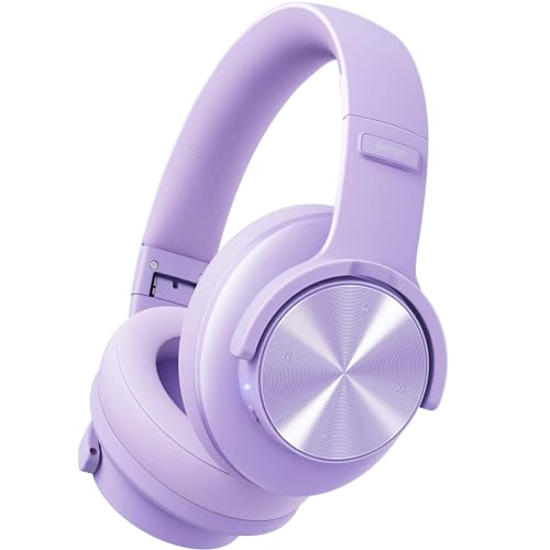 Picun B8 Headphones Wireless Bluetooth, 120H Bluetooth Headphones Over Ear with 3EQ Music Modes, Hands-Free Calls, Deep Bass Headphones for Travel Home Office Cellphone PC (Purple)