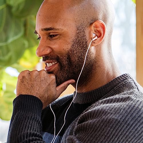 Panasonic ErgoFit Wired Earbuds, In-Ear Headphones with Dynamic Crystal-Clear Sound and Ergonomic Custom-Fit Earpieces (S/M/L), 3.5mm Jack for Phones and Laptops, No Mic - RP-HJE120-N (Rose Gold)