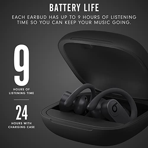 beats Powerbeats Pro Wireless Earbuds - Apple H1 Headphone Chip, Class 1 Bluetooth Headphones, 9 Hours of Listening Time, Sweat Resistant, Built-in Microphone - Black