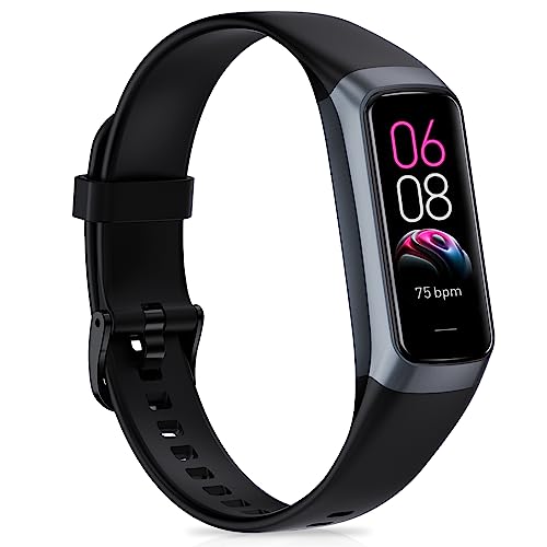 Fitness Tracker, Activity Tracker with Sleep Tracking, Heart Rate, Calorie Tracking, Fitness Watch Tracker with 1.1" AMOLED Screen, Waterproof Step Tracker for Android iPhones Women Men