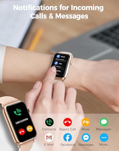 Smart Watch Fitness Tracker with 24/7 Heart Rate Blood Pressure Blood Oxygen Sleep Monitor Activity Tracker 128 Exercise Modes Step Calorie Counter Pedometer IP68 Waterproof for Android iOS Women Men