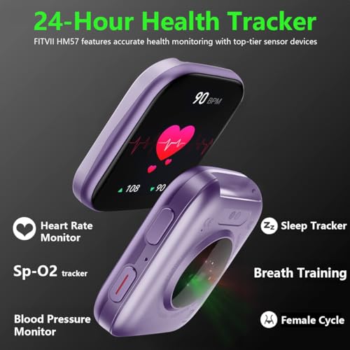 FITVII Health & Fitness Tracker 2024 (Answer/Make Calls), Smart Watch with 24/7 Heart Rate and Blood Pressure, Sleep Tracking, Blood Oxygen Monitor, 120+ Sport Mode Waterproof Activity Tracker