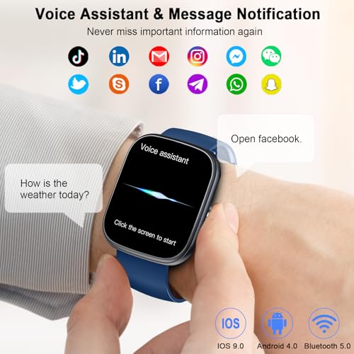 Smart Watch for Men Women (Answer/Make Call), 1.91"HD Smartwatch 2024 Fitness Activity Tracker, 110+ Sports IP68 Waterproof, Heart Rate/Sleep Monitor/Pedometer/Calories, Fitness Watch for Android iOS