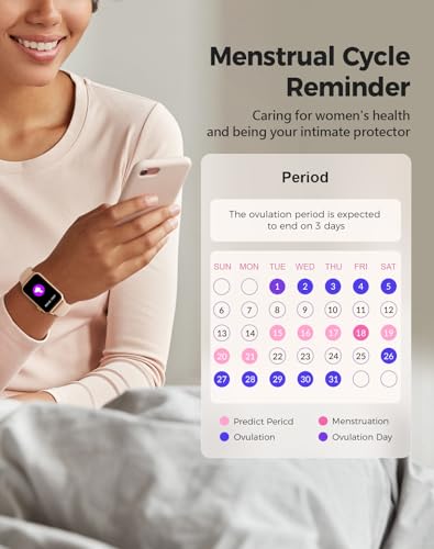 Smart Watch Fitness Tracker with 24/7 Heart Rate Blood Pressure Blood Oxygen Sleep Monitor Activity Tracker 128 Exercise Modes Step Calorie Counter Pedometer IP68 Waterproof for Android iOS Women Men