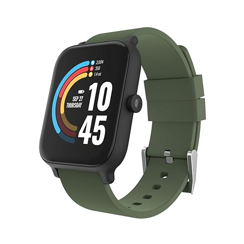 24/7 EVO Unisex Smartwatch - Fitness Tracker, Heart Rate Monitor, Customizable Watch Face - Activity and Calorie Tracker - Multi Sports Modes - Bluetooth Connectivity