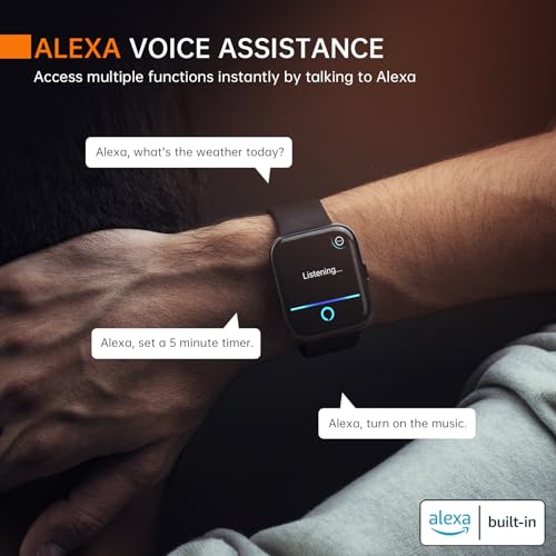 aeac Smart Watch for Men Women, 2024 Newest Fitness Watch, Alexa Built-in & Stable Bluetooth Call, with Heart Rate/SpO2/Sleep Monitor, 100 Sports, IP68 Waterproof Smartwatch for iPhone Android