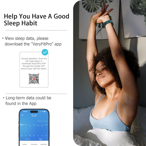 Stiive Fitness Tracker, Smart Watch for Men Women, Activity Fitness Watch with Heart Rate Monitor, Pedometer, Sleep Monitor, 50 Meters Waterproof Step Tracker Compatible with iOS & Android Phones