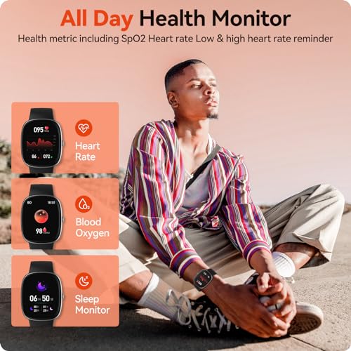 VPSTAY Fitness Tracker Watch with 24/7 Heart Rate Blood Oxygen Sleep Monitor, 1.69" HD 10 Day Battery Life Smart Watch, Step Calorie Counter Pedometer Activity Trackers Smartwatches for Women Men