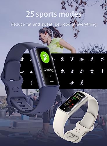 Excelpeakia Fitness Tracker, 25 Sports Modes, Heart Rate/Blood Oxygen and Pressure Monitor Sleep Step Tracker/Carolies Waterproof Smartwatch Smart Bracelet for Android and iOS Phone