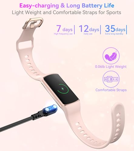 Health Fitness Tracker Smart Watch with Always on Display 24/7 Heart Rate Blood Pressure Blood Oxygen Monitor Sleep Tracker 120+ Exercise Modes Step Calorie Counter IP68 Waterproof for Women Men