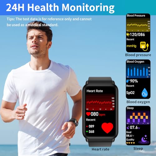 RUWGT Fitness Tracker for Men Women(Answer/Make Calls), 1.57" Smart Watch with Heart Rate Blood Pressure Monitor, Sleep Tracker, Pedometer, IP68 Waterproof Activity Trackers for Android & iOS Phones