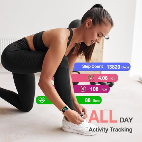 Health Fitness Tracker 2024 with 24/7 Heart Rate, Blood Oxygen, Blood Pressure, Sleep Tracker, IP68 Waterproof Activity Trackers with Step Tracker, Pedometer (S & L Bands Included)