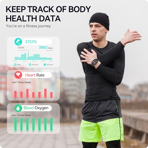 anyloop Smart Watches for Men Women(Answer/Maker Calls), 100+ Sport Modes Fitness Tracker with IP68 Waterproof Heart Rate Sleep Monitor Activity Tracker and Smartwatch for Android iOS