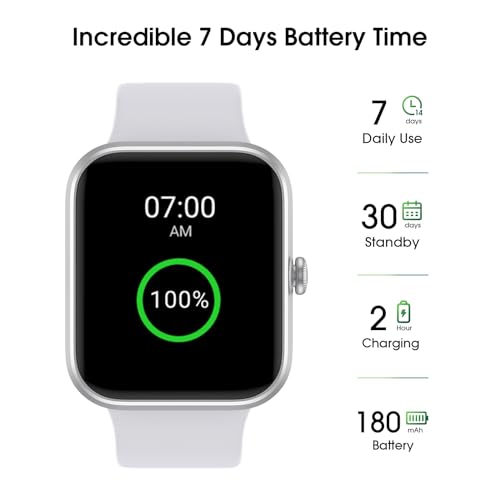 TYKOIT Smart Watch, Fitness Tracker Watch with 45 mm Touchscreen, Heart Rate Monitor, Blood Oxygen, Sleep Tracking Fitness Watch 5ATM Waterproof Smartwatch for Women Men Compatible with Android iOS