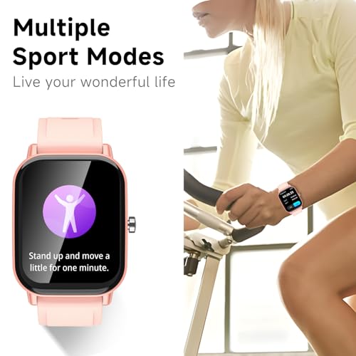 Blood Pressure Watch, Smart Watch, Smart Watches for Men (Answer/Make Call), Waterproof Smart Watch for Android and iOS, 2.01" HD Sports Fitness Tracker with Blood Pressure Tracker, Pink