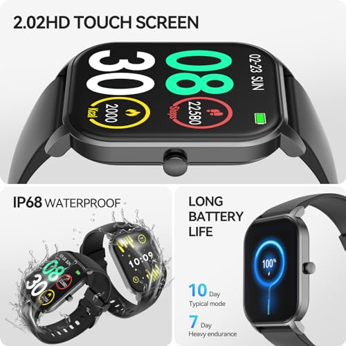 anyloop Smart Watches for Men Women(Answer/Maker Calls), 100+ Sport Modes Fitness Tracker with IP68 Waterproof Heart Rate Sleep Monitor Activity Tracker and Smartwatch for Android iOS