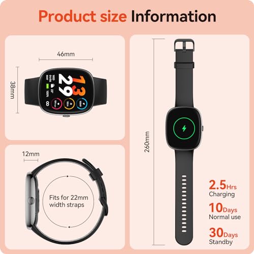 VPSTAY Fitness Tracker Watch with 24/7 Heart Rate Blood Oxygen Sleep Monitor, 1.69" HD 10 Day Battery Life Smart Watch, Step Calorie Counter Pedometer Activity Trackers Smartwatches for Women Men