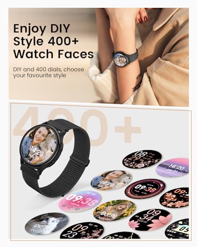 Fitness Watch for Women Men, [Lightweight] Health Fitness Tracker Smart Watches for iPhone ＆ Android [Calls/Answer], Activity Trackers and Smartwatches, Heart Rate Monitor, 70 Sport Modes, Waterproof