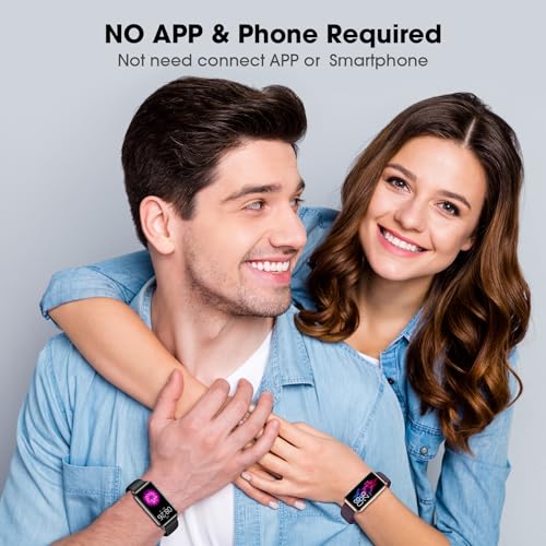 Fitness Tracker for Women Men, No App/Phone Required, 1.58" Smart Watch AMOLED Screen, 24/7 Heart Rate Blood Oxygen, Sleep Tracker, 50M Waterproof Activity Tracker with Pedometer for Andriod iPhone