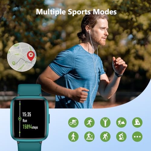 Imzuc Fitness Tracker Watch, Step Tracker with Heart Rate, Blood Oxygen Sleep Monitor, 5ATM Waterproof Pedometer, Step Calorie Counter, Health Fitness Watch for Sports, Activity Tracker for Women Men