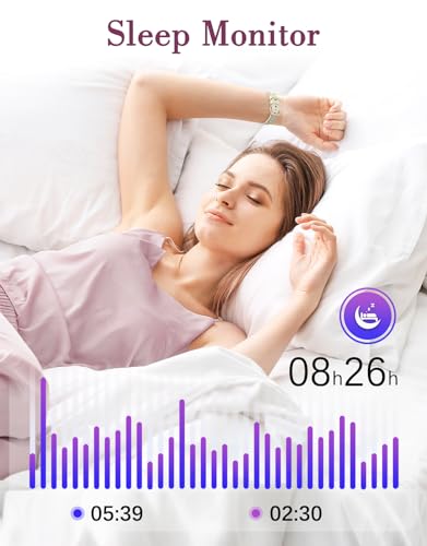 SHANG WING Smart Watches for Women Compatible with iPhone Android Phones, LYNN2 Women's Watch Fitness Tracker Watch with Heart Rate Monitor Pedometer Sleep Tracker Waterproof Milky White