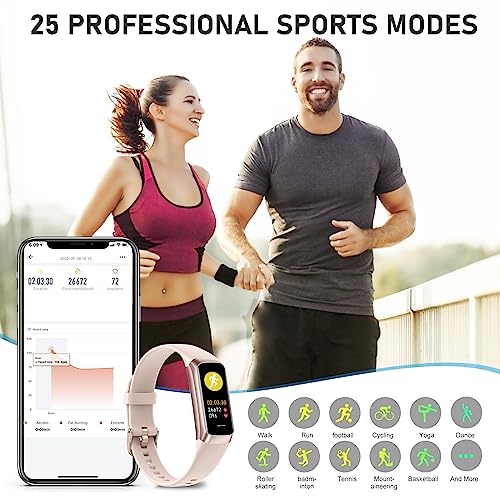 Fitness Tracker with Step Counter, Heart Rate, Calorie Tracking, Activity Tracker with 1.1" AMOLED Screen, Waterproof Step Fitness Tracker for Android iPhones Women Men