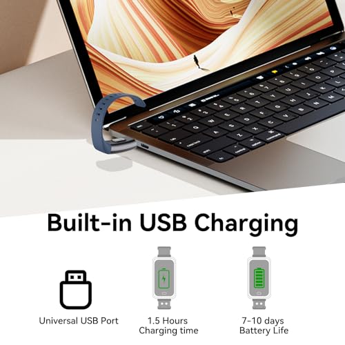 Stiive Fitness Tracker with Heart Rate Monitor, Blood Oxygen, Step Counter Activity Tracker with Pedometer, Sleep Tracking, Calories, IP68 Waterproof Smartwatches for Women Men