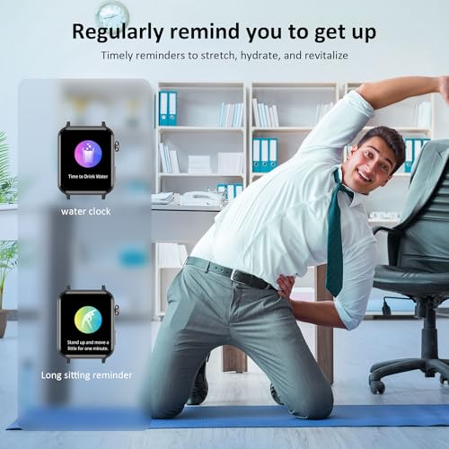 Fitness Tracker, 2024 SmartWatch for man women(Answer/Make Calls) 1.85" Smart Watch with 24/7 Heart Rate,Spo2,SleepTracker,100+Sport,Pedometer,IP68 Waterproof Activity Trackers for Android iPhone