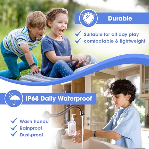 EURANS Kids Fitness Tracker for Boys Girls Teens, IP68 Waterproof Activity Tracker with Heart Rate, Blood Oxygen & Sleep Monitor, Alarm Clock, Calorie Counter, Step Counter