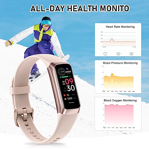 Fitness Tracker with Step Counter, Heart Rate, Calorie Tracking, Activity Tracker with 1.1" AMOLED Screen, Waterproof Step Fitness Tracker for Android iPhones Women Men