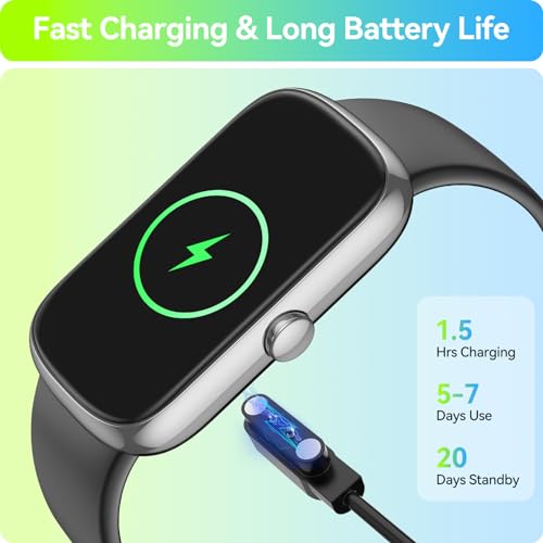 anyloop Fitness Tracker with Heart Rate Blood Oxygen Sleep Monitor, IP68 Waterproof Activity & Fitness Trackers with Pedometer, Fitness Watches for Women Men, Step Counter Compatible Android iOS