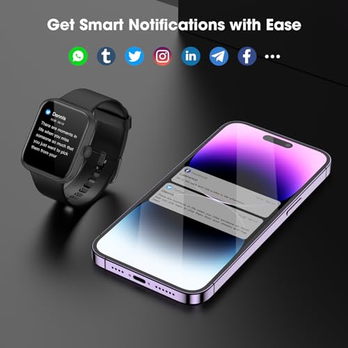 EURANS Smart Watch 45mm, AMOLED Fitness Watch with Heart Rate/Sleep Monitor Steps Calories Counter, IP68 Waterproof Activity Tracker Compatible with Android iOS