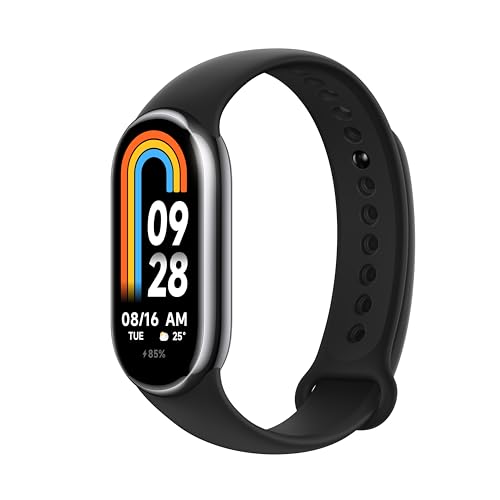 Xiaomi Mi Smart Band 8 (Global Version) Health & Fitness Tracker with 60Hz Refresh Rate 1.62" AMOLED Display, 16-Day Battery Life, 150+ Sports Modes, Blood Oxygen, Heart Rate,Sleep & Stress Monitoring