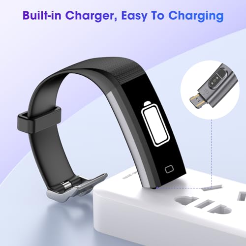 LIVIKEY Fitness Tracker with Heart Rate Monitor, Fitness Watch & Pedometer, with Steps Calories Counter Sleep Tracker IP67 Waterproof, Smart Watch Compatible with Android iOS for Women Men