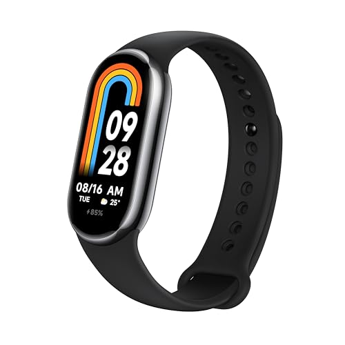 Xiaomi Mi Smart Band 8 (Global Version) Health & Fitness Tracker with 60Hz Refresh Rate 1.62" AMOLED Display, 16-Day Battery Life, 150+ Sports Modes, Blood Oxygen, Heart Rate,Sleep & Stress Monitoring