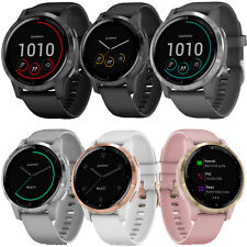 Garmin vivoactive 4S, Smaller-Sized GPS Smartwatch, Features Music, Body Energy Monitoring, Animated Workouts, Pulse Ox Sensors and More, Silver with Gray Band
