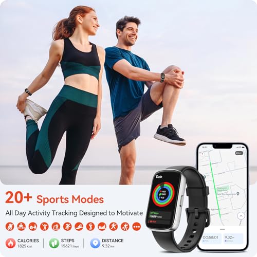 VPSTAY Fitness Tracker Watch with 24/7 Heart Rate Sleep Blood Oxygen Monitor, IP68 Waterproof Smart Watch, Step Calorie Counter Pedometer Health Activity Trackers and SmartWatches for Men Women