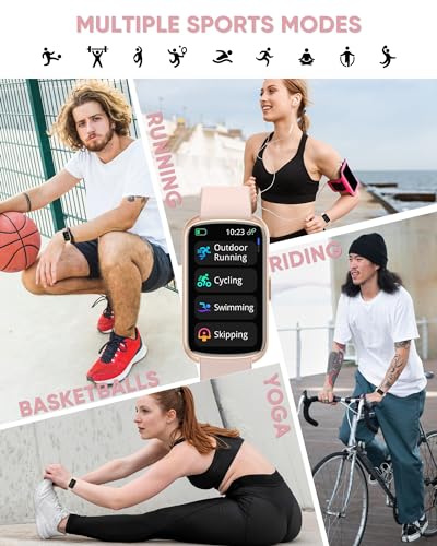 Smart Watch, 1.47" Health Fitness Tracker with 24/7 Heart Rate,Blood Pressure,Blood Oxygen Monitor,Sleep Tracker,Pedometer, IP68 Waterproof Activity Trackers Compatible with Android&iPhone Women Men