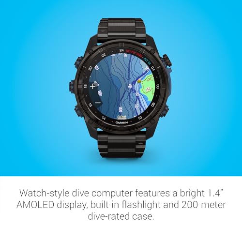 Garmin Descent™ Mk3i, Dive Computer and Multisport GPS Smartwatch, Air Integration, Black Titanium