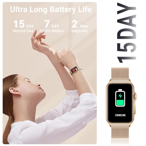 FITVII Nexa Fitness Tracker Answer/Make Calls, Smart Watch with Blood Pressure, Blood Oxygen, 24/7 Heart Rate Monitor, 120+ Sport Mode Activity Tracker with Step Counter, Sleep Tracker for Women Men