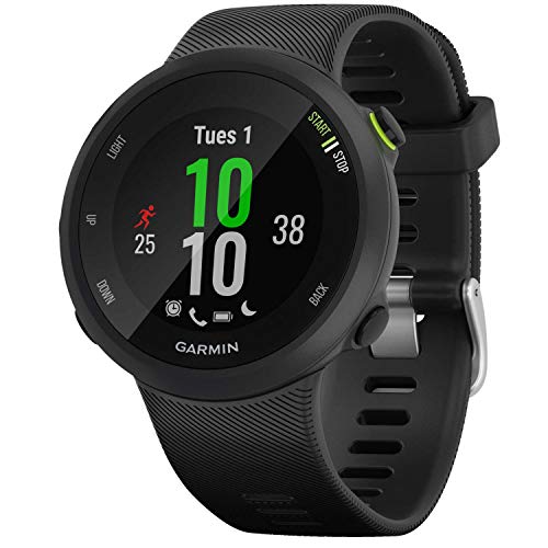 Garmin 010-N2156-05 Forerunner 45 GPS Heart Rate Monitor Running Smartwatch (Black) - (Renewed) Bundle with Fitness & Wellness Suite (WEYV, Yoga Vibes, Daily Burn)