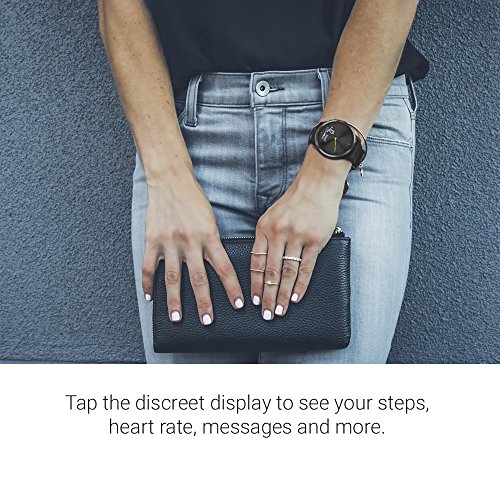 Garmin vivomove HR, Hybrid Smartwatch for Men and Women, Onyx Black with Light Tan Suede Band