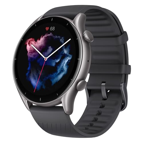 Amazfit GTR 3 Smart Watch 46mm for Android iPhone, 21-Day Battery Life, Alexa Built-in, GPS, Fitness Tracker with 150+ Sports Modes, AMOLED Display, Heart Rate Sleep Health Tracker, Black