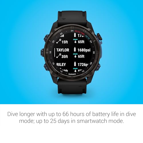 Garmin Descent™ Mk3i, Dive Computer and Multisport GPS Smartwatch, Air Integration, Black