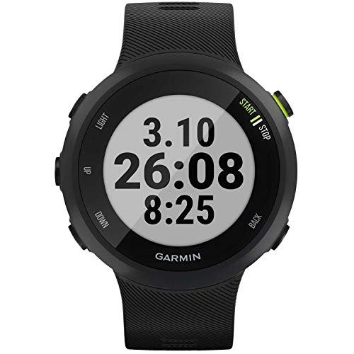 Garmin 010-N2156-05 Forerunner 45 GPS Heart Rate Monitor Running Smartwatch (Black) - (Renewed) Bundle with Fitness & Wellness Suite (WEYV, Yoga Vibes, Daily Burn)